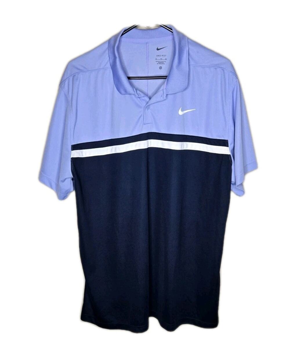 Nike Dri Fit Victory Color-Block golf Polo Shirt Size XL Lt Thistle & Obsidian